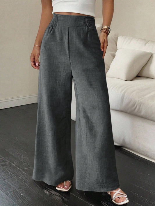Siren Gaze Summer Casual Vacation High Waist Wide Leg Pants