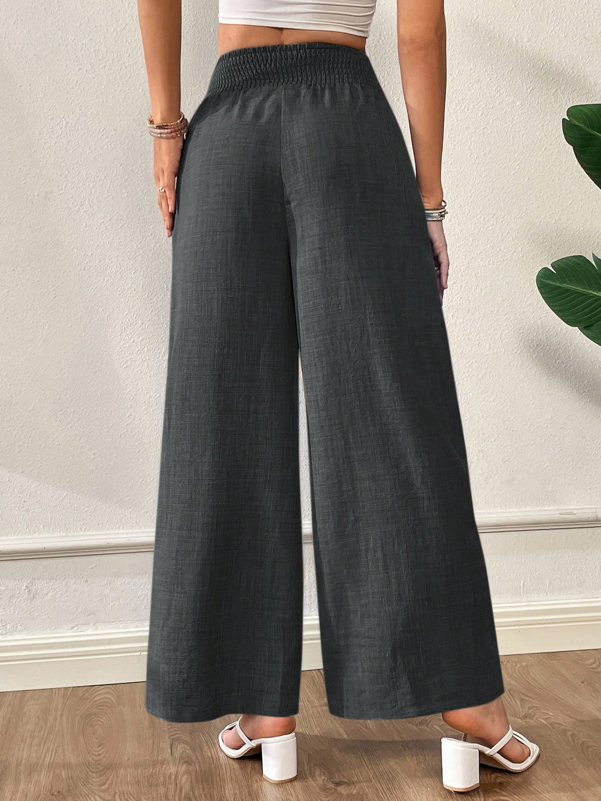 Siren Gaze Summer Casual Vacation High Waist Wide Leg Pants