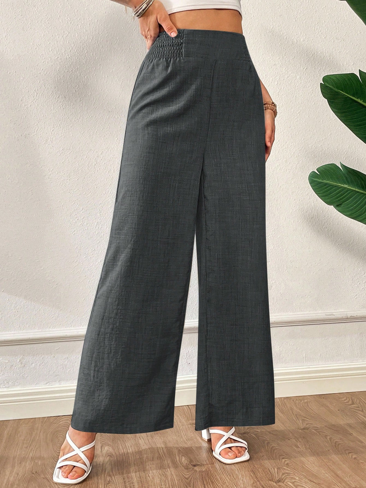 Siren Gaze Summer Casual Vacation High Waist Wide Leg Pants