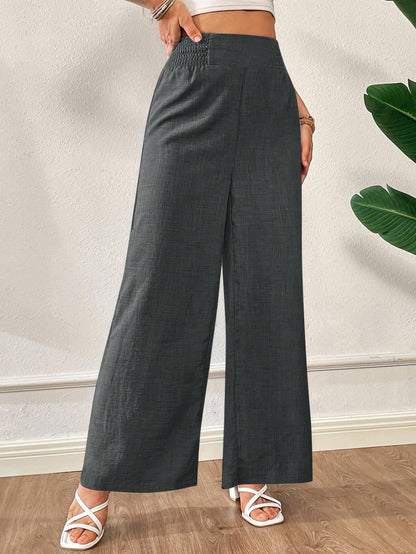 Siren Gaze Summer Casual Vacation High Waist Wide Leg Pants