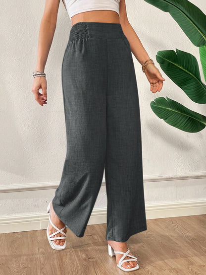 Siren Gaze Summer Casual Vacation High Waist Wide Leg Pants
