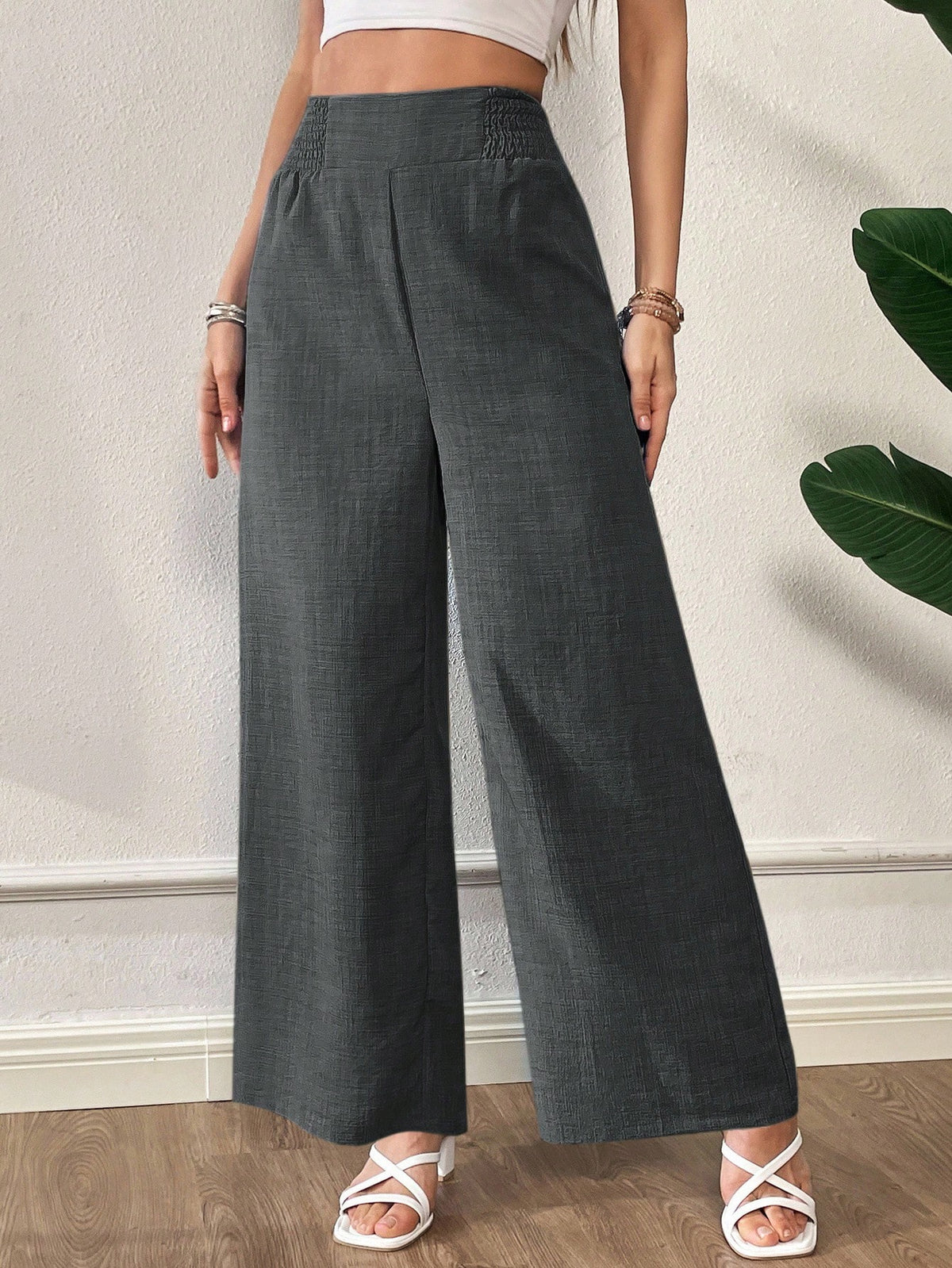 Siren Gaze Summer Casual Vacation High Waist Wide Leg Pants