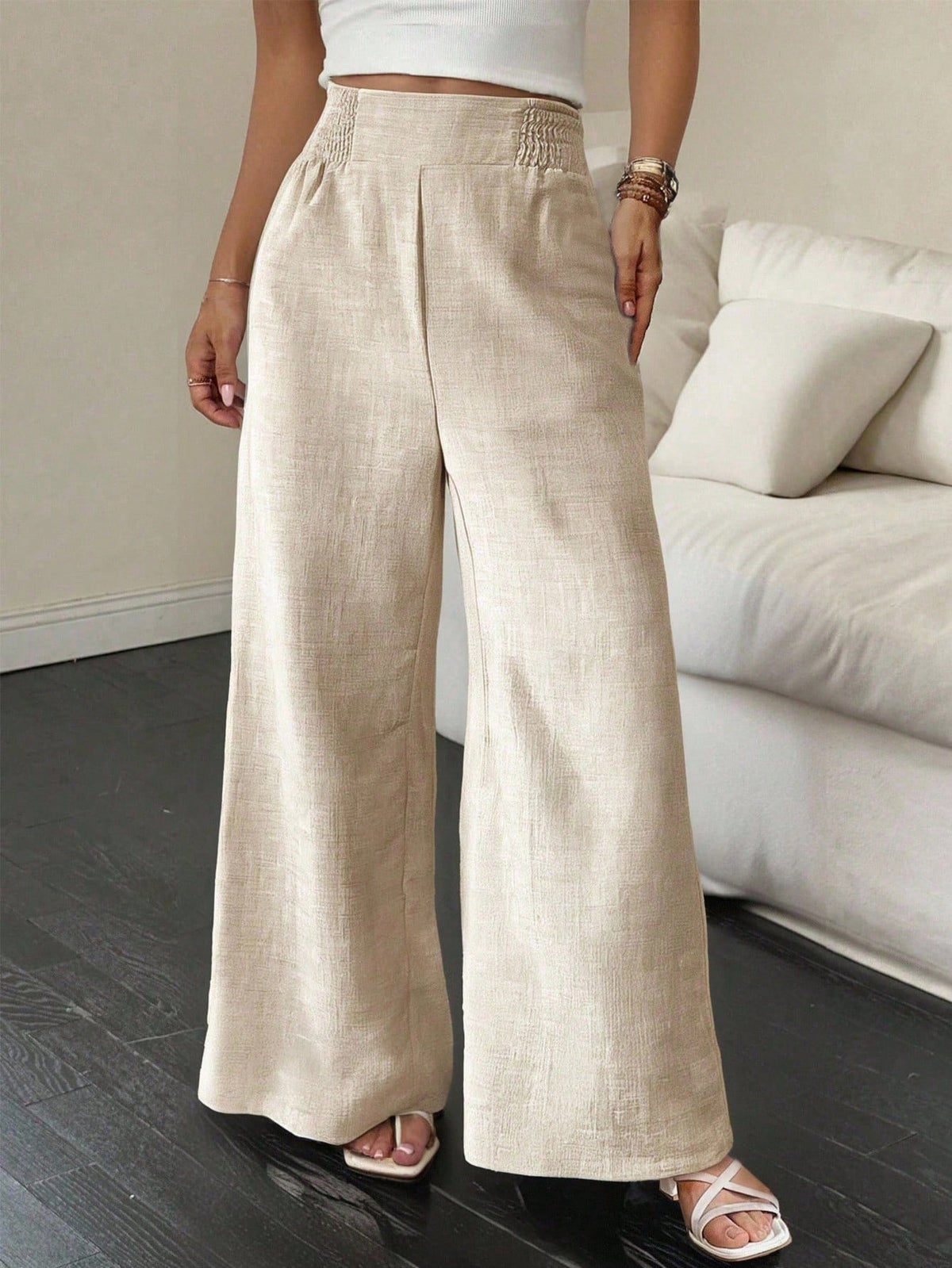 Siren Gaze Summer Casual Vacation High Waist Wide Leg Pants