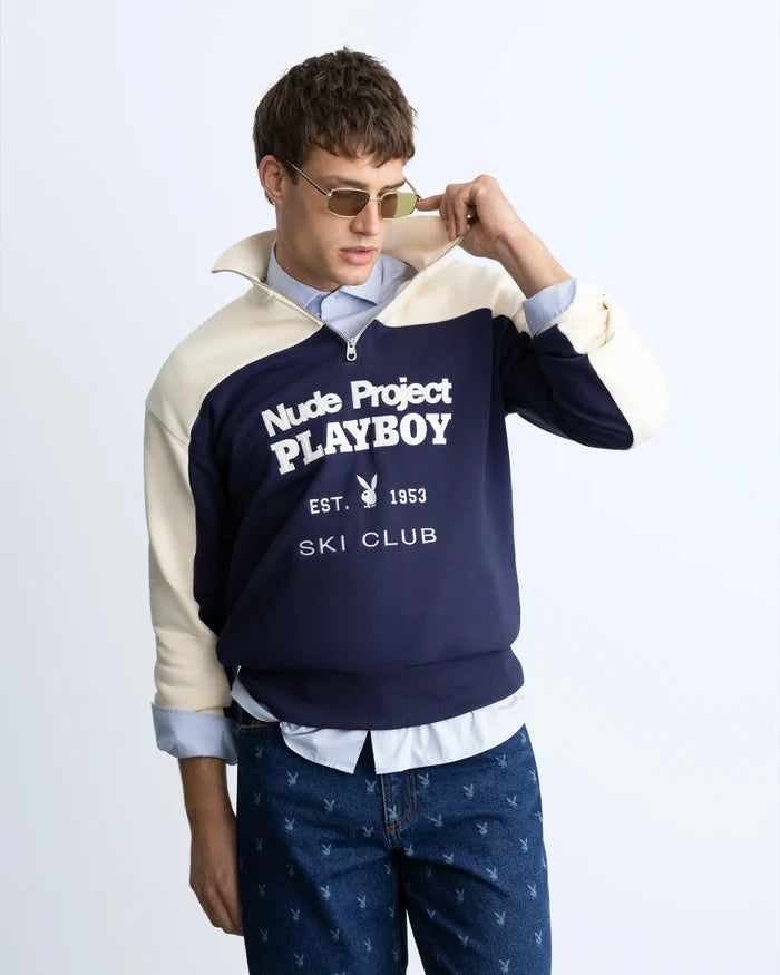 Ski Club Quarter-Zip Navy