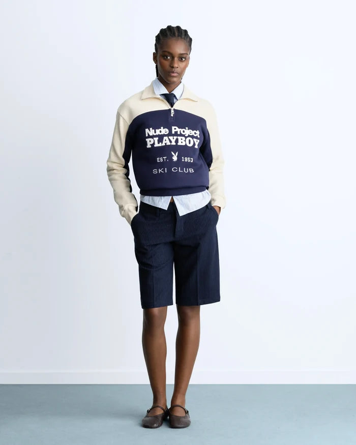 Ski Club Quarter-Zip Navy