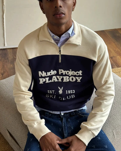 Ski Club Quarter-Zip Navy
