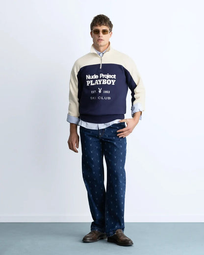 Ski Club Quarter-Zip Navy