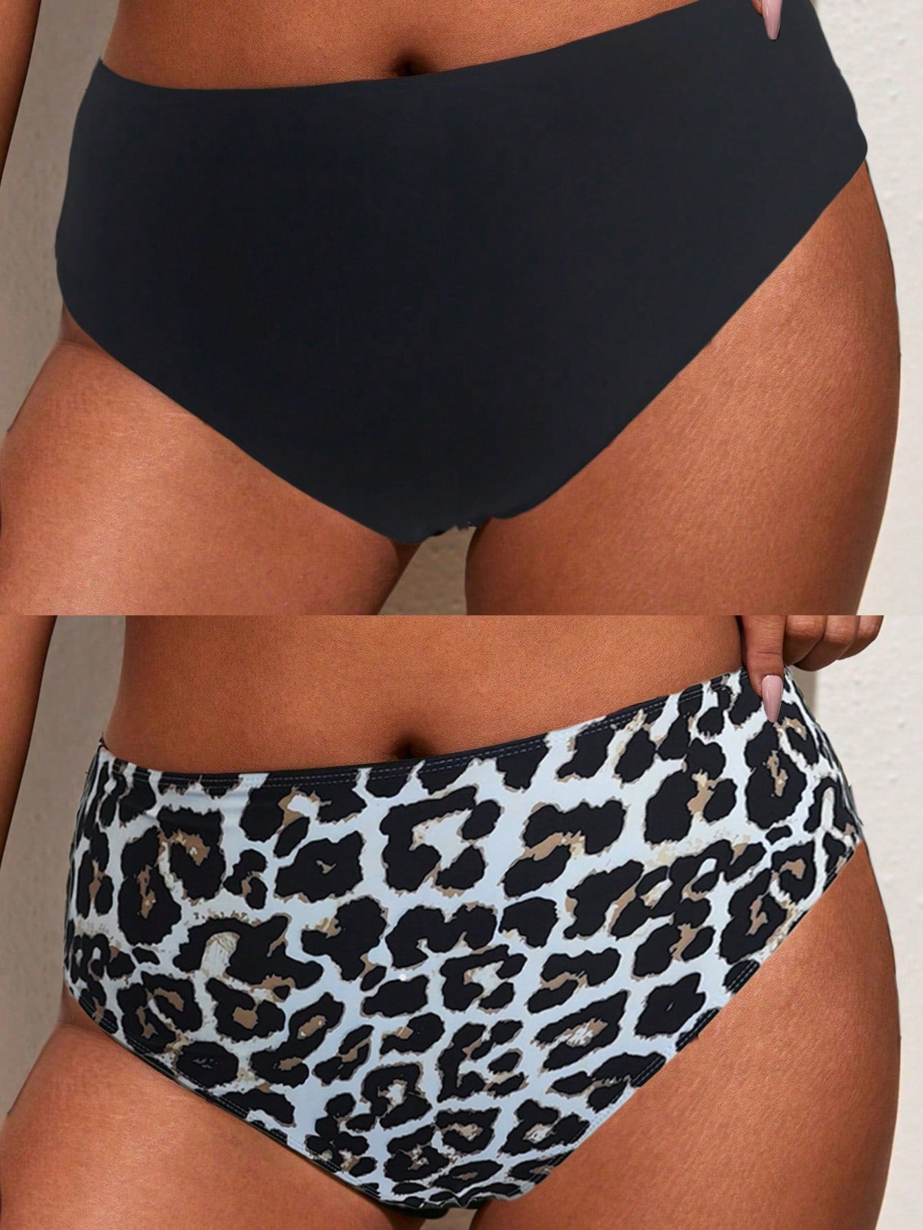 Slaydiva 2025 Plus Size Women Ruched Sexy Bikini Bottom Summer Thong Bikini