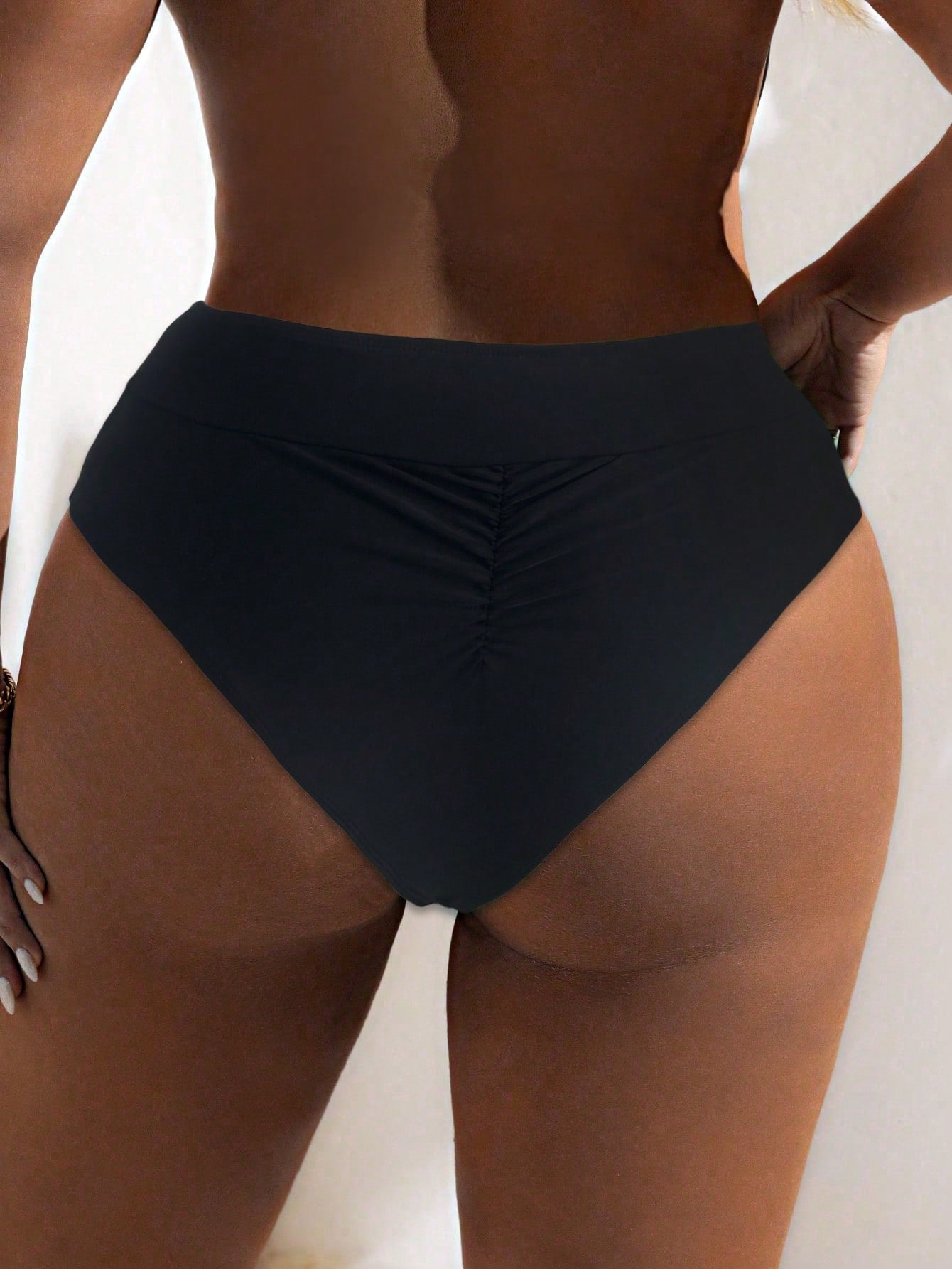 Slaydiva 2025 Plus Size Women Ruched Sexy Bikini Bottom Summer Thong Bikini