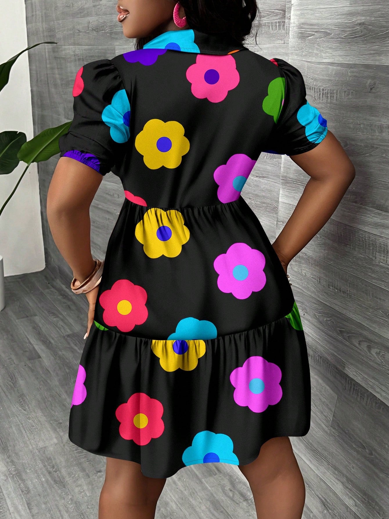 Slaydiva Casual Minimalist Women Mini Dress Suitable For Summer, Vacation, Colorful Floral Print, Boho Style Vacation Dress Suitable For Going Out Chic Dress