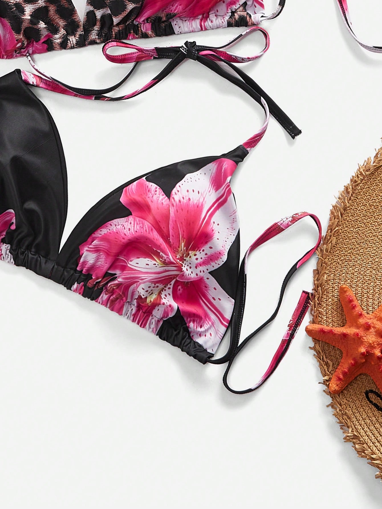 Slaydiva Plus Size Women's Single Halter Neck 3-Piece Bikini Swimwear Top