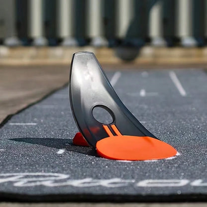 Sloped Folding Golf Putter Trainer| Portable Indoor/Outdoor Practice Hole Cup, Silent Battery-Free Design, Reusable Training Aid, Multiple Colors Available