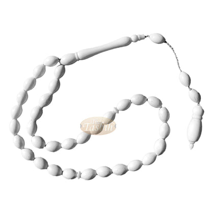Small Camel Bone 6x8 mm Elongated Oval 33 Beads Tasbih