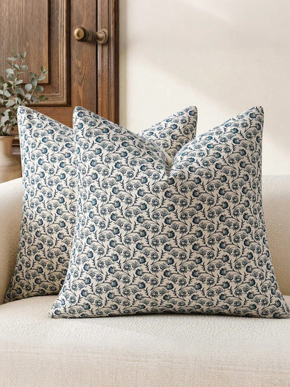 Small Floral Throw Pillow Cover, Decorative Country Style Cushion Case, Pastoral Print Pillowcase, Suitable For Sofa, Bedroom, Living Room, Etc., Ideal For Daily Use, Parties, Holidays, Etc.