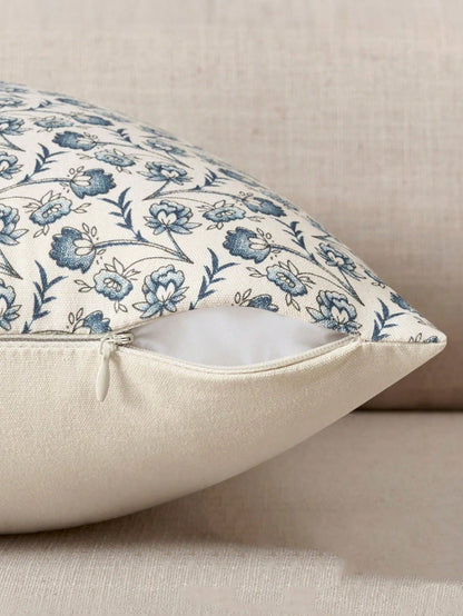 Small Floral Throw Pillow Cover, Decorative Country Style Cushion Case, Pastoral Print Pillowcase, Suitable For Sofa, Bedroom, Living Room, Etc., Ideal For Daily Use, Parties, Holidays, Etc.