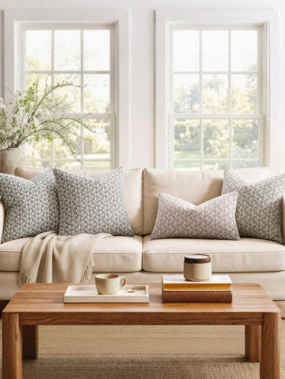Small Floral Throw Pillow Cover, Decorative Country Style Cushion Case, Pastoral Print Pillowcase, Suitable For Sofa, Bedroom, Living Room, Etc., Ideal For Daily Use, Parties, Holidays, Etc.