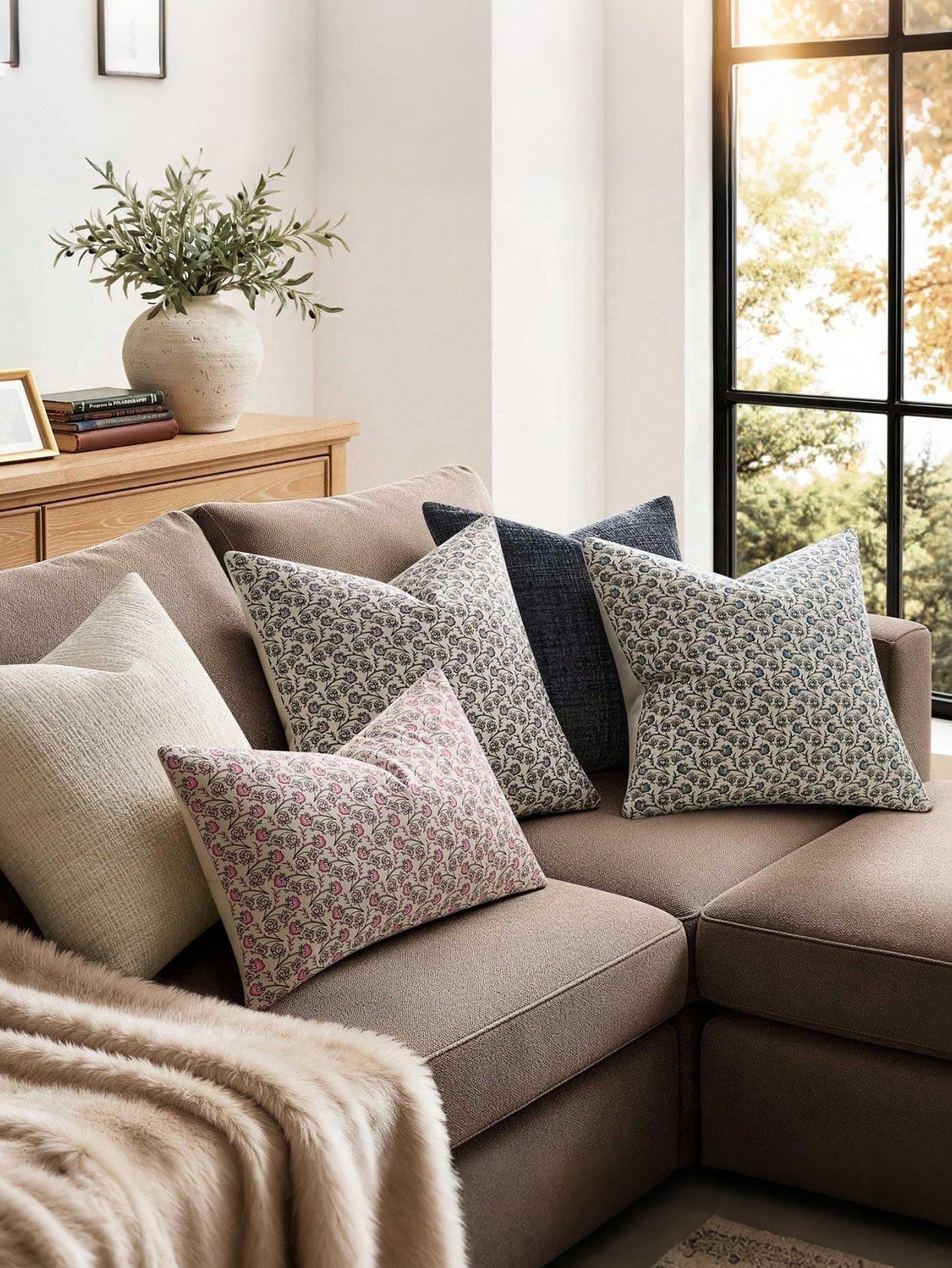 Small Floral Throw Pillow Cover, Decorative Country Style Cushion Case, Pastoral Print Pillowcase, Suitable For Sofa, Bedroom, Living Room, Etc., Ideal For Daily Use, Parties, Holidays, Etc.