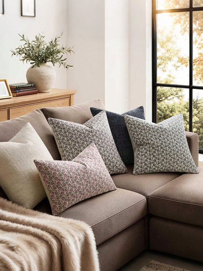 Small Floral Throw Pillow Cover, Decorative Country Style Cushion Case, Pastoral Print Pillowcase, Suitable For Sofa, Bedroom, Living Room, Etc., Ideal For Daily Use, Parties, Holidays, Etc.