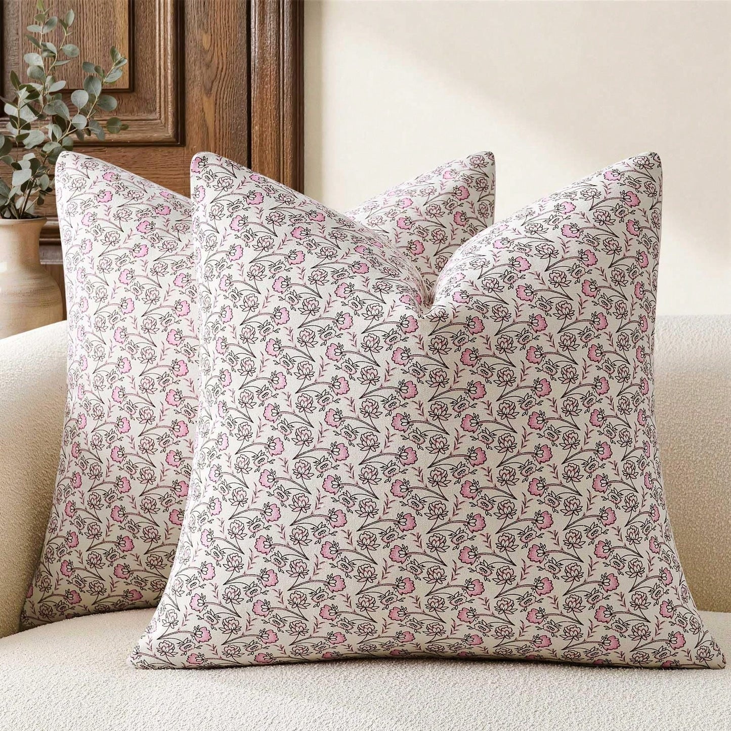 Small Floral Throw Pillow Cover, Decorative Country Style Cushion Case, Pastoral Print Pillowcase, Suitable For Sofa, Bedroom, Living Room, Etc., Ideal For Daily Use, Parties, Holidays, Etc.