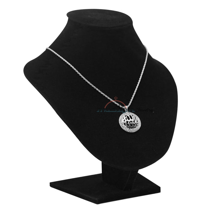 Small Islamic Mashallah Arabic Pendant with CZ Stone Bezel For Necklace Or Chains