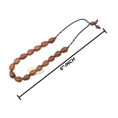 Small Kuka 16ct Adjustable Bracelet - Handcrafted 7x10m Cone Genuine Natural Wood Color Shiny Seed Beads