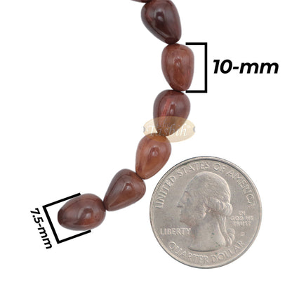 Small Kuka 16ct Adjustable Bracelet - Handcrafted 7x10m Cone Genuine Natural Wood Color Shiny Seed Beads