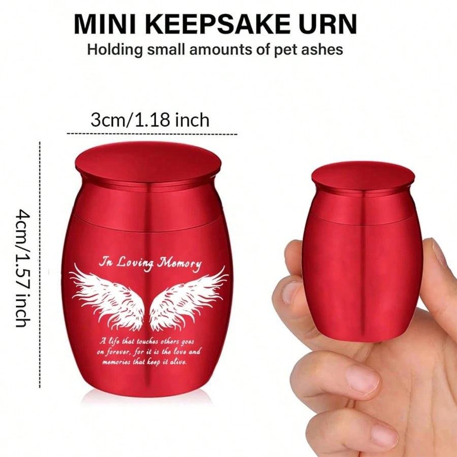 Small Urns For Human Pet Ashes Keepsake, 1.57 Inch Mini Urn For Human Ashes, Memorial Keepsake For Men Women, Cremation Urns For Female Male- In Loving Memory