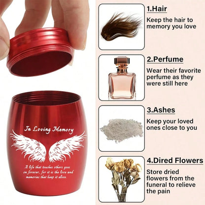 Small Urns For Human Pet Ashes Keepsake, 1.57 Inch Mini Urn For Human Ashes, Memorial Keepsake For Men Women, Cremation Urns For Female Male- In Loving Memory