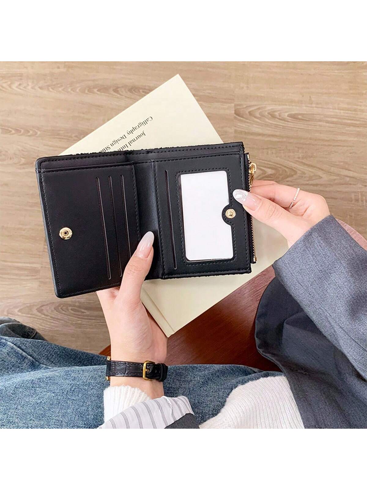 Small Women's Wallet Korean Style With Large Capacity And Simple Design For Students Or Daily Outing. For Women Wallet Purse Wallet Small Wallet Cute Wallet