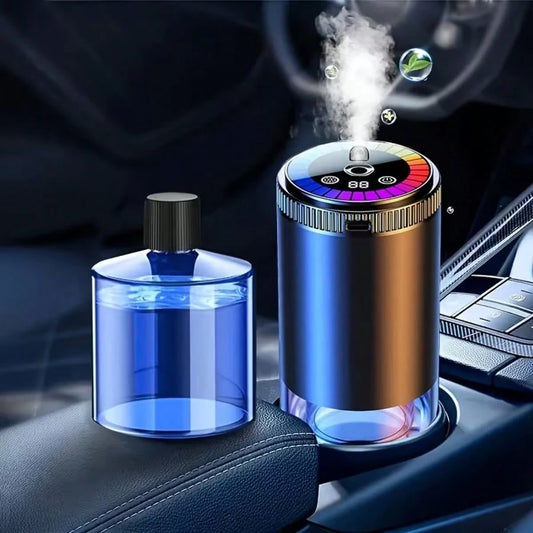 Smart Car Aroma Diffuser, Dynamic Light Show And Starry Ceiling Mode, Natural French Scented Essential Oils/Perfume, Adjustable Fragrance Intensity, Essential Oil Diffuser, Long-Lasting Freshness, Col