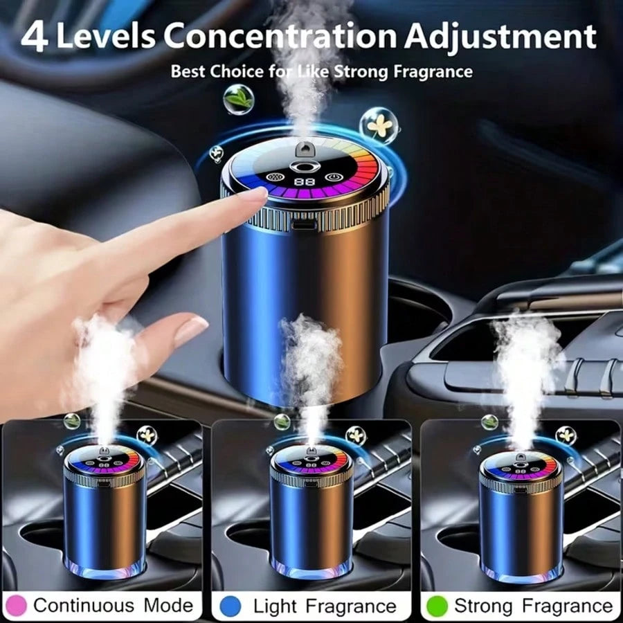 Smart Car Aroma Diffuser, Dynamic Light Show And Starry Ceiling Mode, Natural French Scented Essential Oils/Perfume, Adjustable Fragrance Intensity, Essential Oil Diffuser, Long-Lasting Freshness, Col