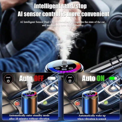 Smart Car Aroma Diffuser, Dynamic Light Show And Starry Ceiling Mode, Natural French Scented Essential Oils/Perfume, Adjustable Fragrance Intensity, Essential Oil Diffuser, Long-Lasting Freshness, Col