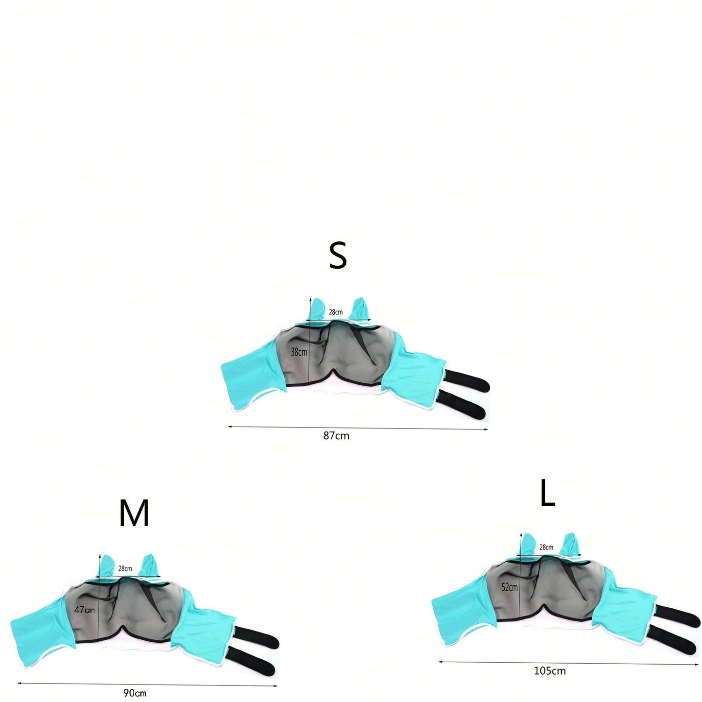 Soft Mesh Anti-Fly Mask For Horses, With Ear Covers, Breathable Horse Face Mask, Suitable For Eye And Face Protection, Anti-Fly Mask, Anti-UV Horse Equipment