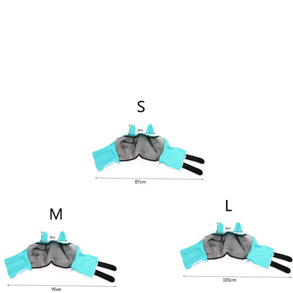 Soft Mesh Anti-Fly Mask For Horses, With Ear Covers, Breathable Horse Face Mask, Suitable For Eye And Face Protection, Anti-Fly Mask, Anti-UV Horse Equipment