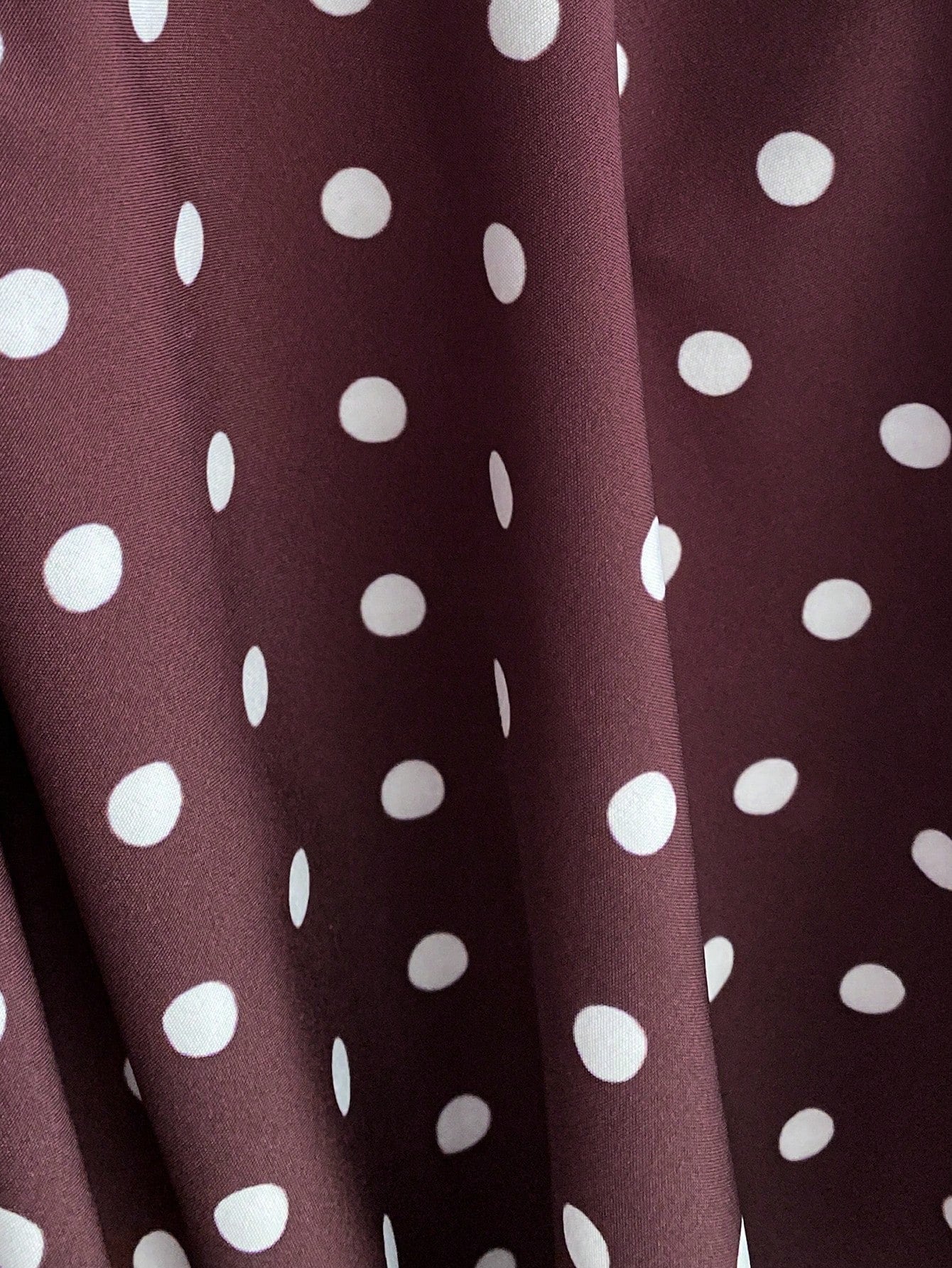 Soleia Women's Polka Dot V-Neck Hollow Waist A-Line Mini Dress, Suitable For Party, Christmas, Date, Nightclub, Bohemian, Boho, Vacation, Fall
