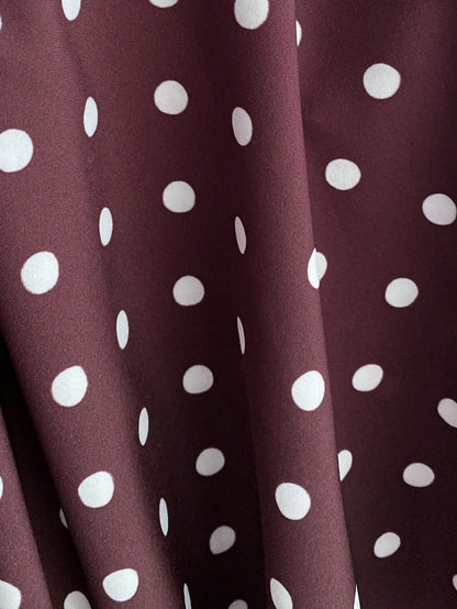 Soleia Women's Polka Dot V-Neck Hollow Waist A-Line Mini Dress, Suitable For Party, Christmas, Date, Nightclub, Bohemian, Boho, Vacation, Fall