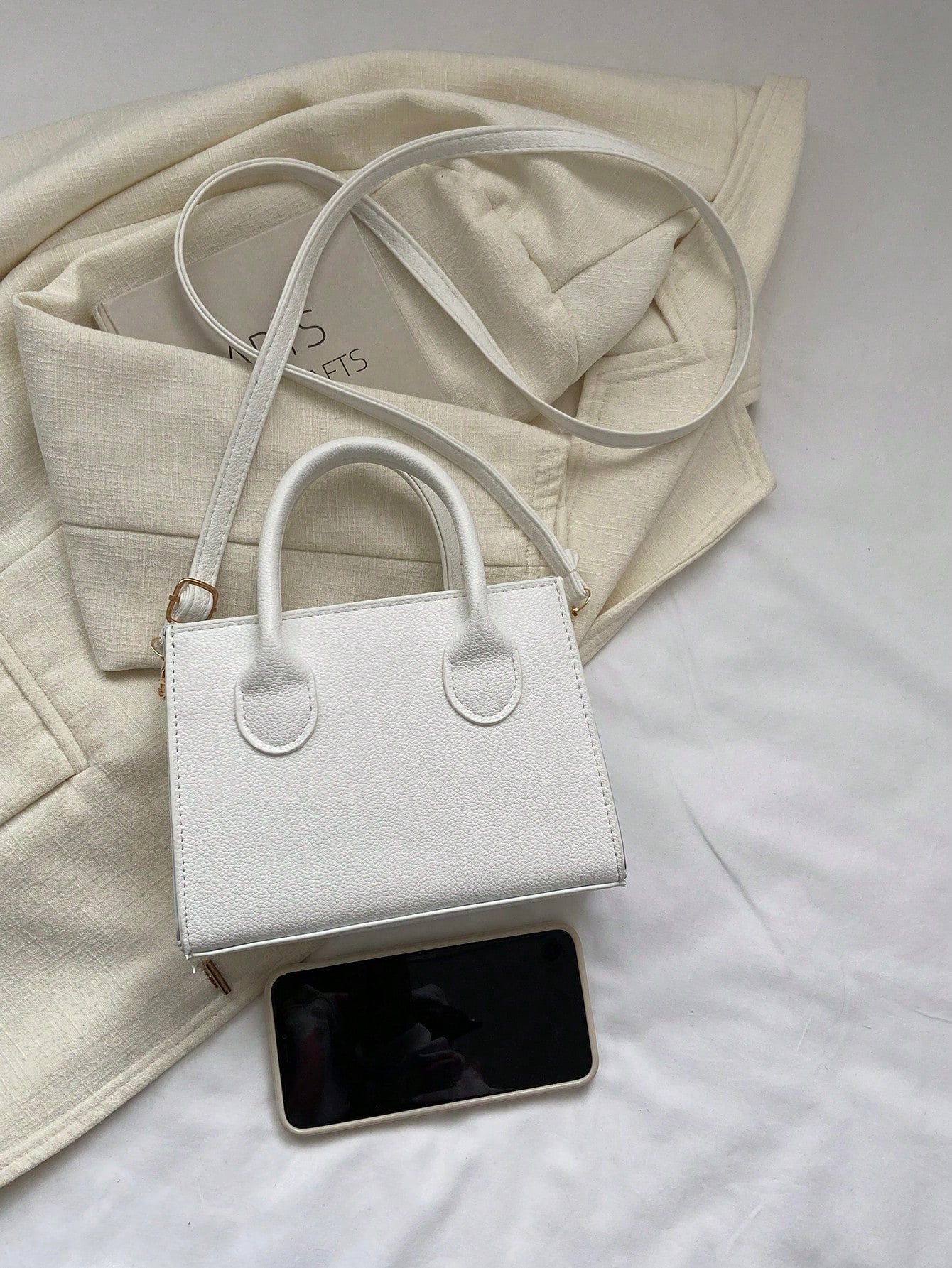 Solid Color Pu Leather Handbag Simple Leisure Small Square Bag Commuter Mini Shoulder Bag Fashionable Crossbody Bag For Going Out