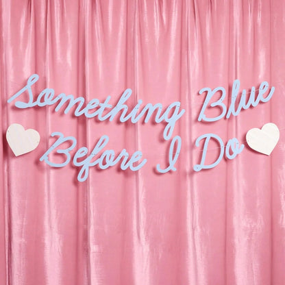 Something Blue Before I Do Banner- Matte Blue| 5.5 Ft.| Bachelorette Decorations, Engagement Party Sign, Proposal Background, Bach Heart Supplies