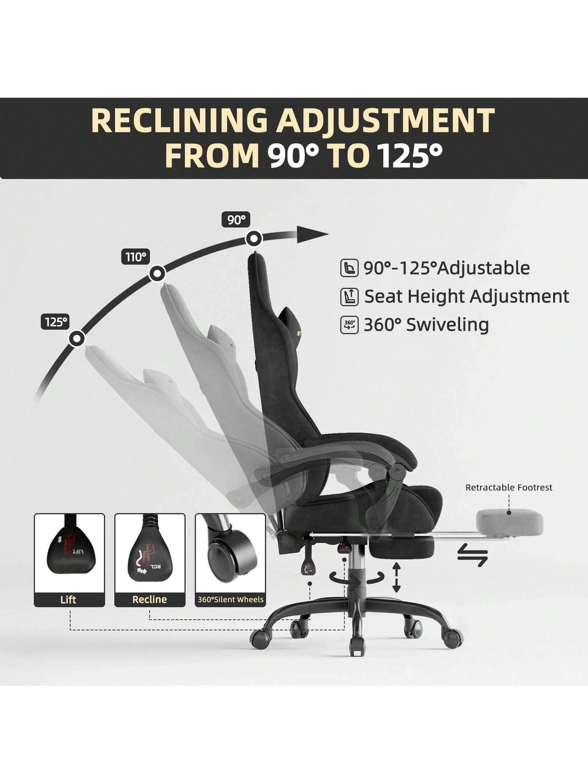 SOONTRANS High Back Gaming Chair, Ergonomic Gamer Chair For Adult