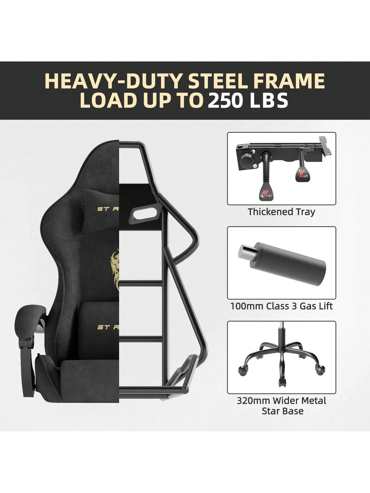 SOONTRANS High Back Gaming Chair, Ergonomic Gamer Chair For Adult