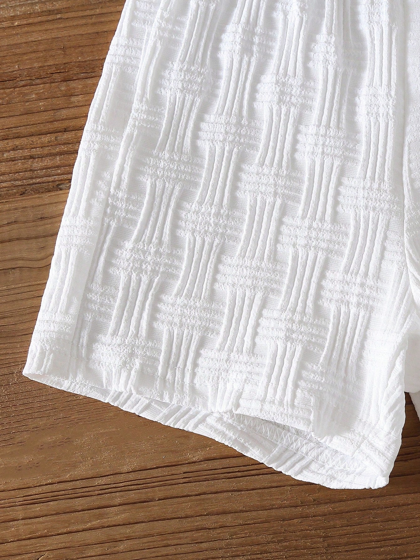 Souflis Souflis Babyboy White Summer Casual Cute Family Matching Jacquard Polo-Neck Short-Sleeved And Shorts Set College-Style Back-To-School Graduation Photoshoot