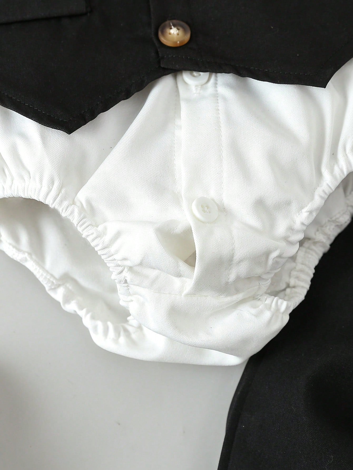 Souflis Souflis Multiple Pieces Baby Boy's Gentleman Style Elegant Classy Buttoned Shirt With Bowtie Suspender Long Pants Four Piece Suit Summer Wedding White Black