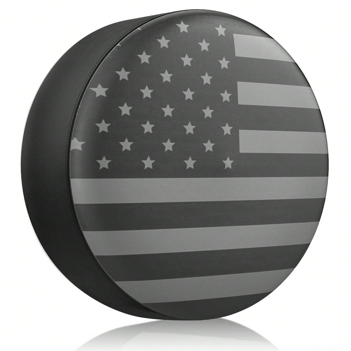 Spare Tire Cover For RV Trailer, Waterproof Leather Wheel Cover With Flag, Camper Spare Tire Cover Fit For SUV Truck Travel Trailer 15"