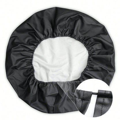 Spare Tire Cover For RV Trailer, Waterproof Leather Wheel Cover With Flag, Camper Spare Tire Cover Fit For SUV Truck Travel Trailer 15"
