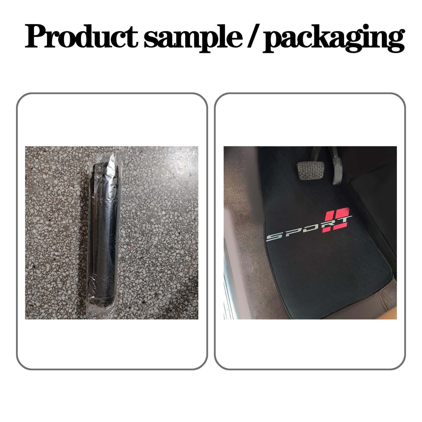 Sports Design Universal Car Floor Mats, Durable Polyester Material, With Lettering, Suitable For Most Car Models, Vehicle Interior Protection