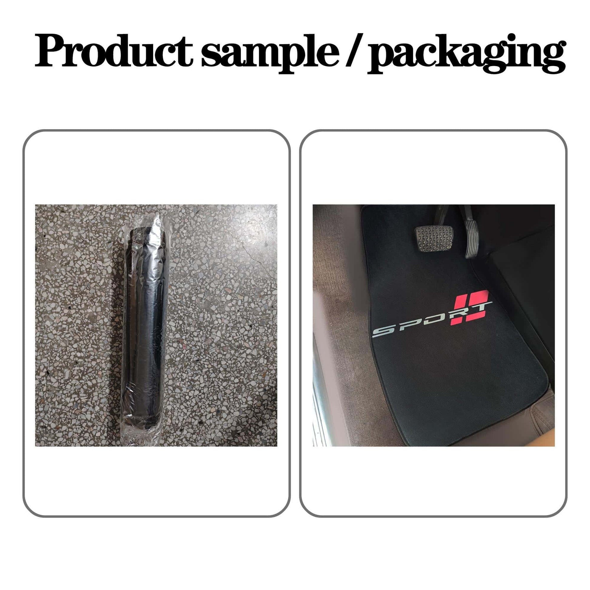 Sports Design Universal Car Floor Mats, Durable Polyester Material, With Lettering, Suitable For Most Car Models, Vehicle Interior Protection
