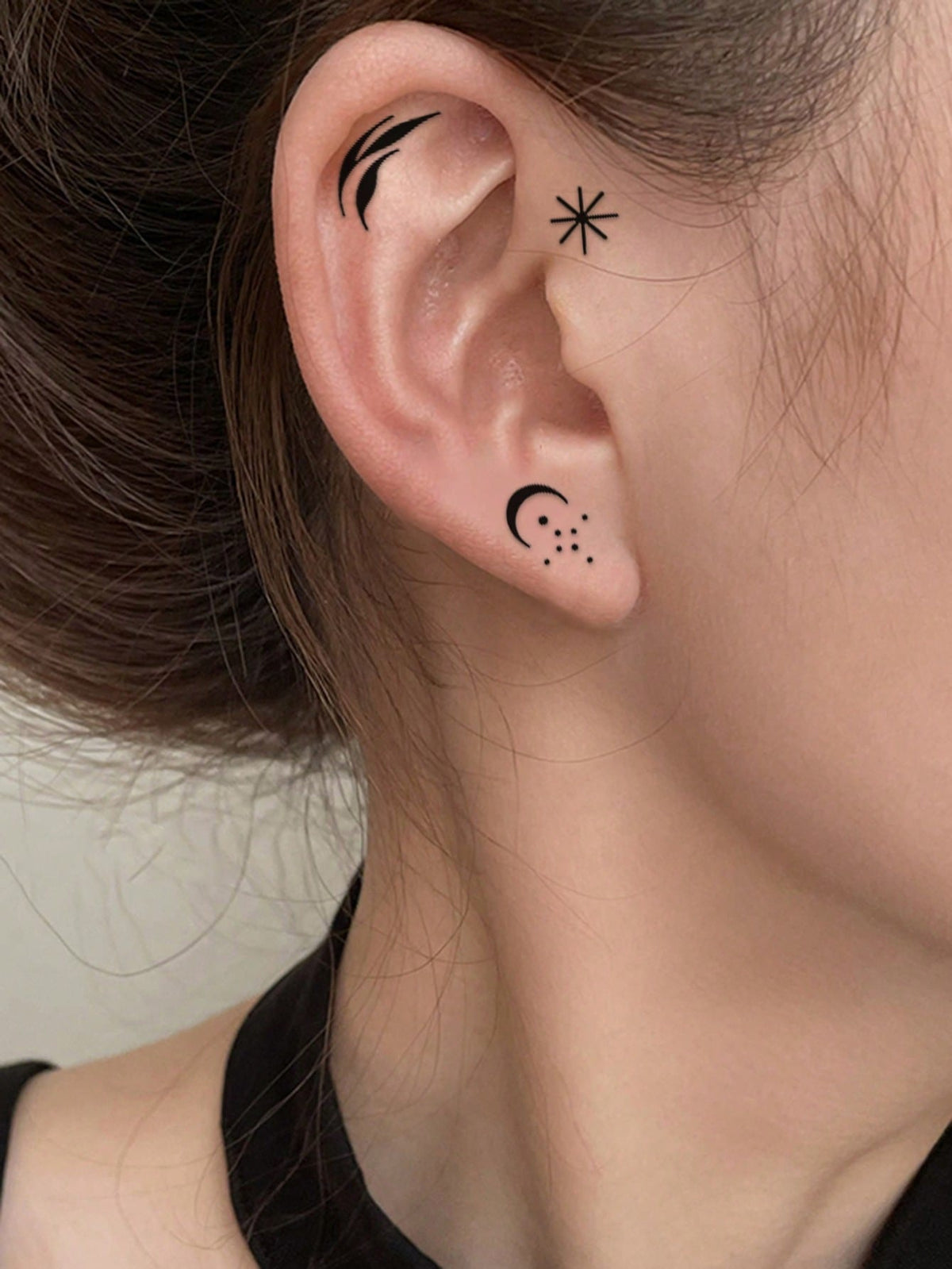 STARTTOOS Minimalist Y2K Fine Line Small Pattern Temporary Tattoos, DIY For Anime Convention, Carnival, Music Festival, Valentine's Day, Party Holiday Gifts, Suitable For Finger, Ear, Shoulder, Neck