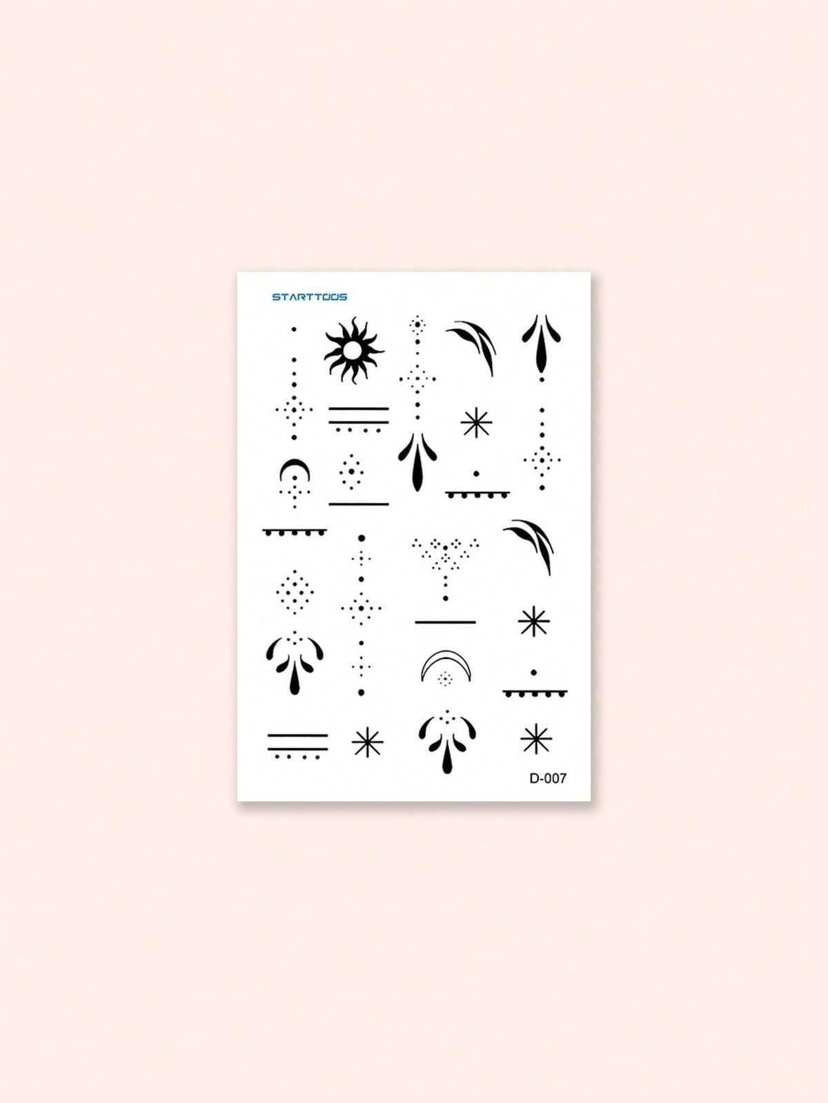 STARTTOOS Minimalist Y2K Fine Line Small Pattern Temporary Tattoos, DIY For Anime Convention, Carnival, Music Festival, Valentine's Day, Party Holiday Gifts, Suitable For Finger, Ear, Shoulder, Neck