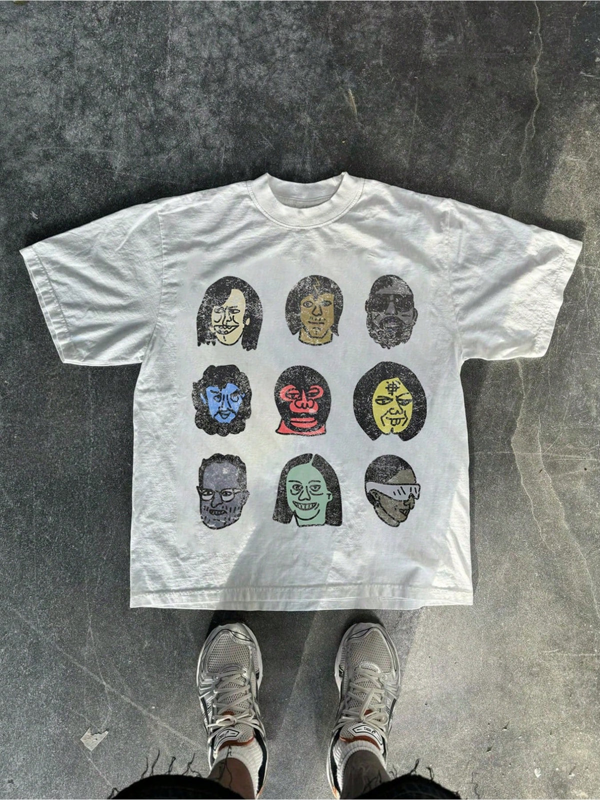 Street Fashion Black T-Shirt With Multi-Character Comic Ava Tar Pattern, 220 Grams 100% Cotton