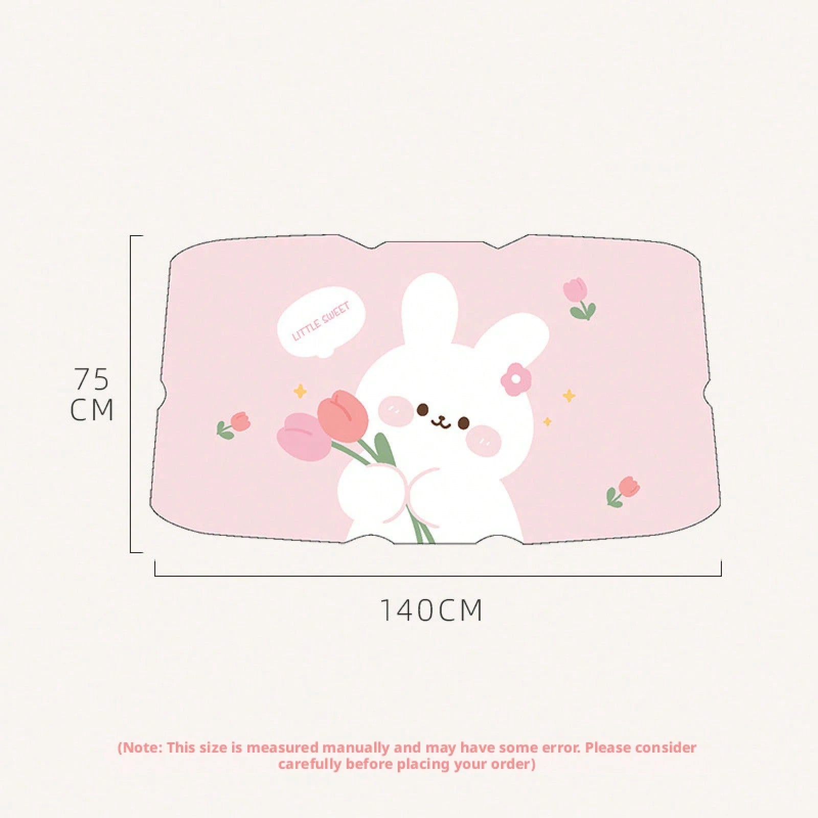 Summer Car Sunshade Creative Retractable Sunscreen Heat-Insulating Front Sunshade Cartoon Bear Rabbit Car Sunshade